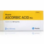 Huons Ascorbic Acid Pure Vitamin C Whitening Glowing Skin Treatment 2ml*50amps