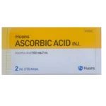 Huons Ascorbic Acid Pure Vitamin C Whitening Glowing Skin Treatment 2ml*50amps