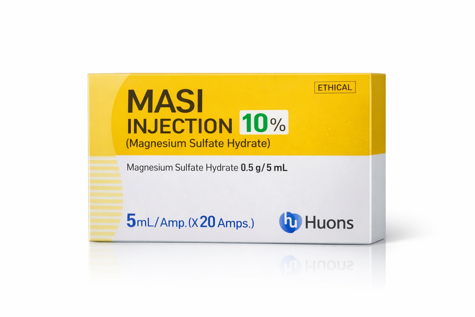MASI Injection 10%, Magnesium sulfate, 5ml x 20amp MASI Injection 10%, Magnesium sulfate, 5ml x 20amp - Image 1